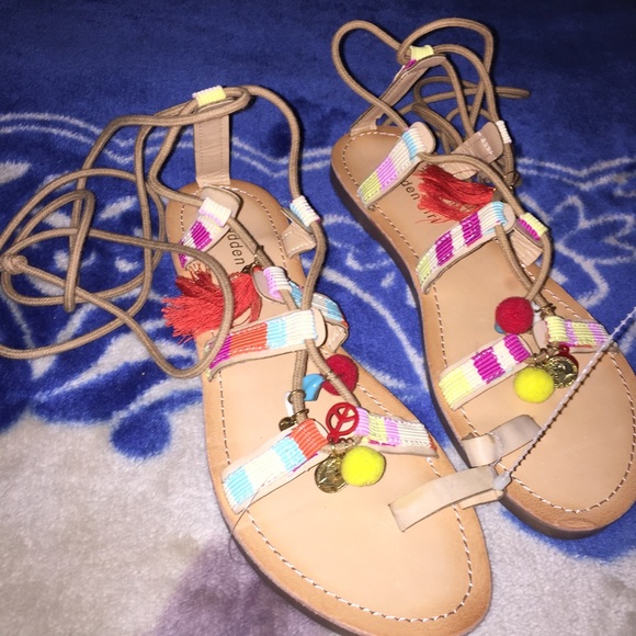 Madden Girl Shoes - Madden Girl lace up gladiator sandals sz 9 NEW